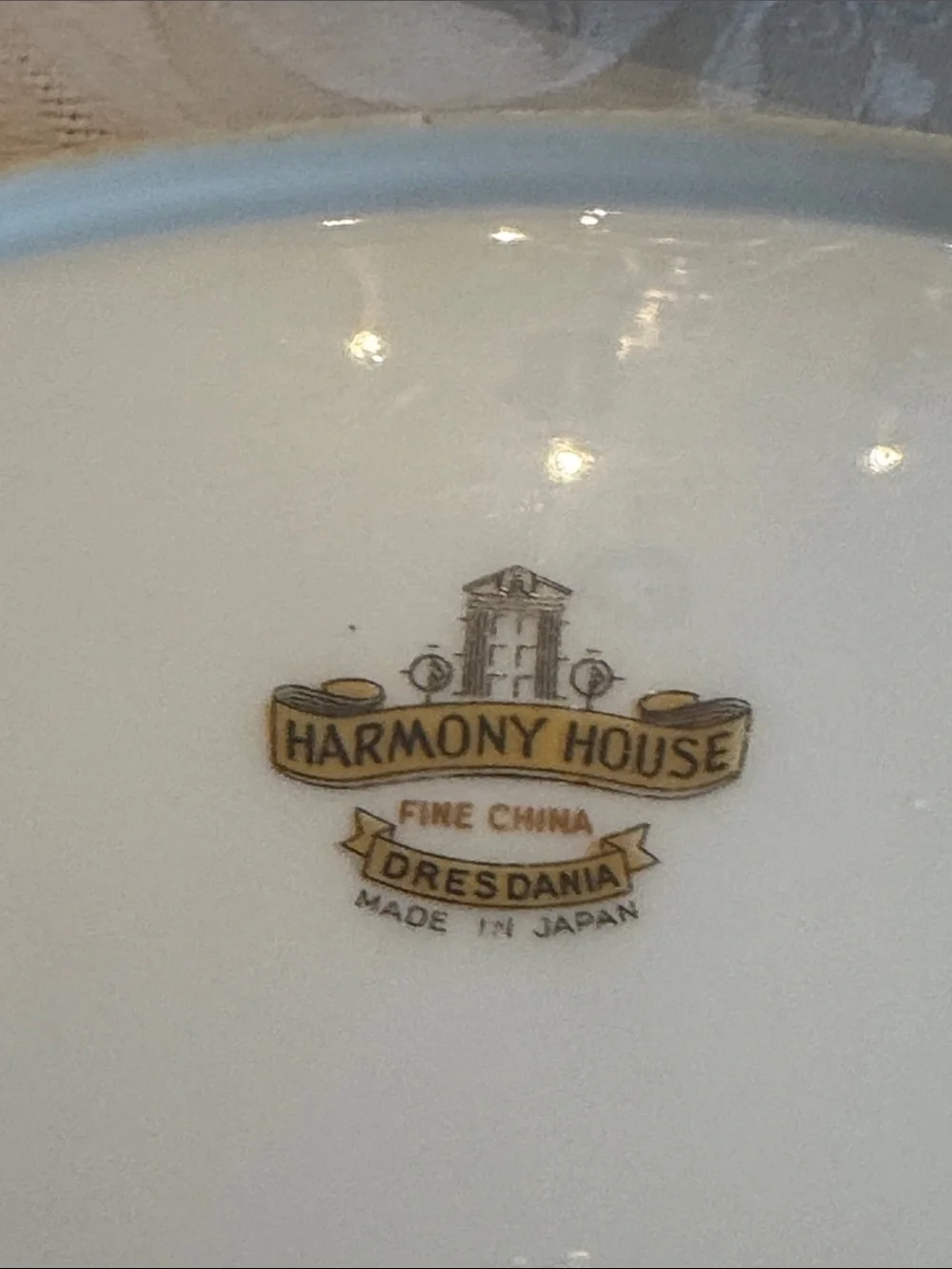 Vintage Harmony House Dresdania China.  Platter and Pen Vegetable Bowl